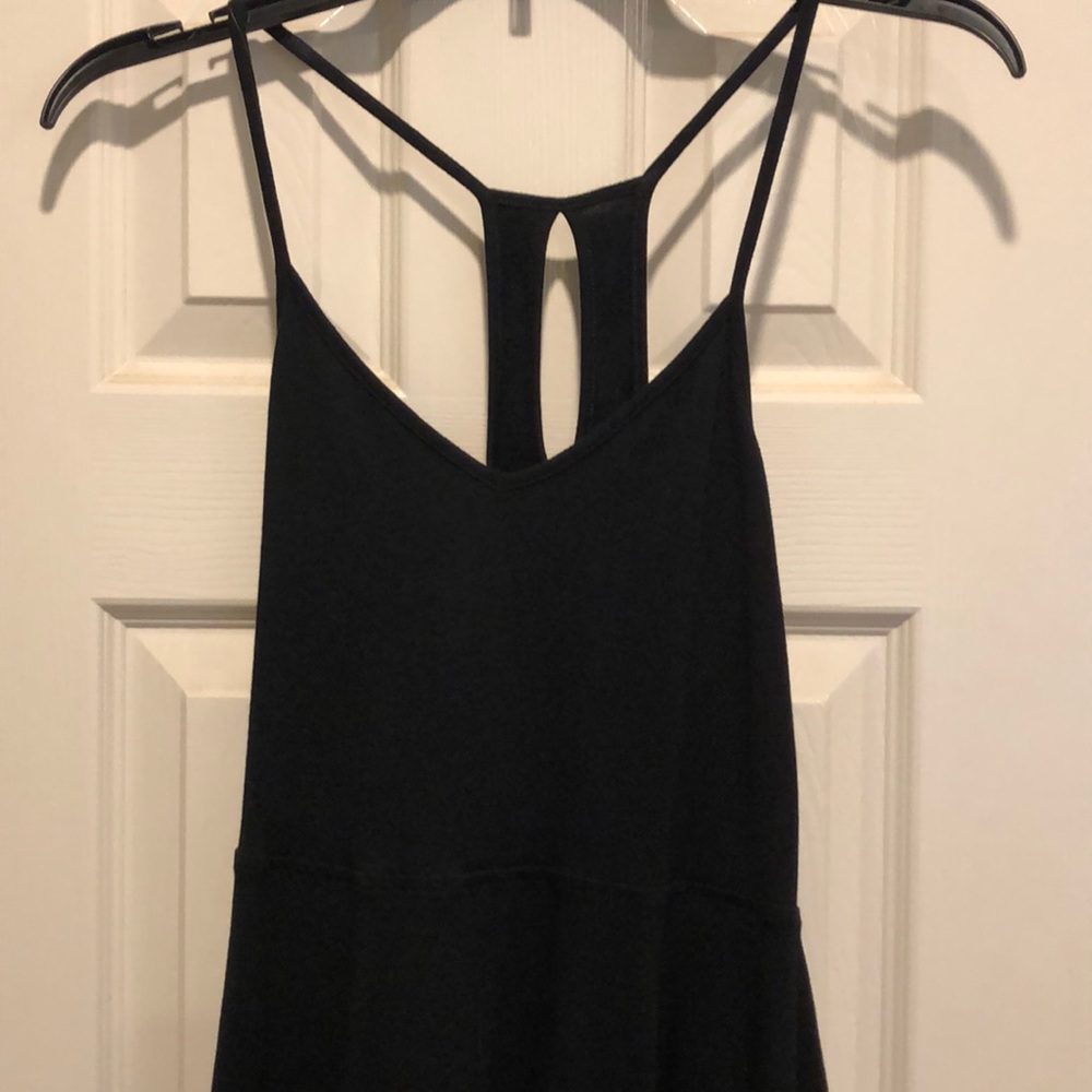 Black spaghetti strap dress